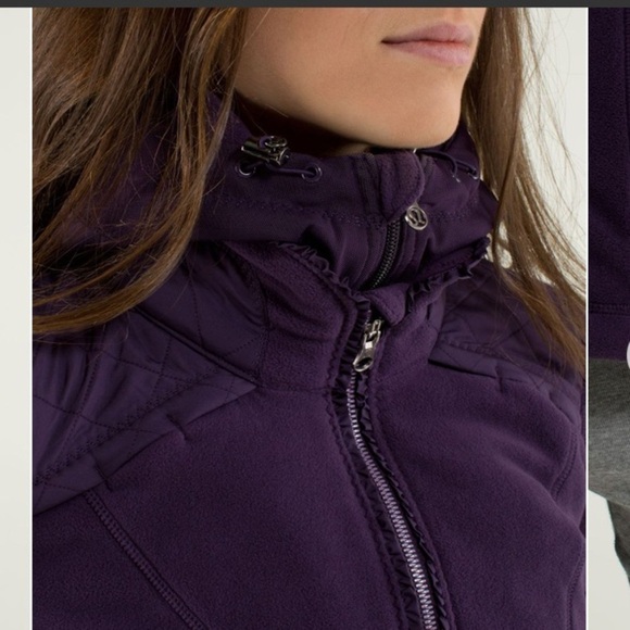 Lululemon Fleecy Keen Deep Zinfandel Purple Full Zip Hoodie Jacket - Picture 6 of 16